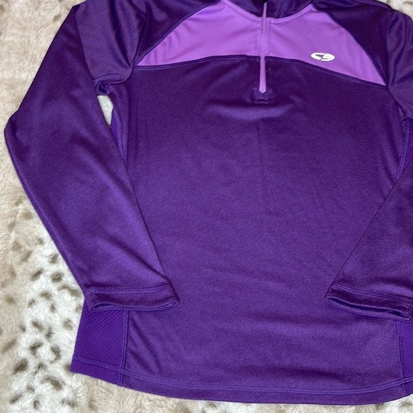 Champion Long Sleeve Half Zip Top Size L 10-12 - Picture 3 of 9